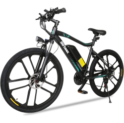 GOTRAX Ebe2 26Inch Electric Bike, Dual Disc Brakes Alloy Frame Electric Bicycle - In Black