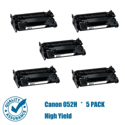 PRINTER PRO 5 Pack Canon 052H/canon-052H/canon052H/canon052 High Page Yield Compatible Toner Cartridge-Canon Printer Imageclass Mf424/mf426/lbp214