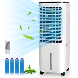 COSTWAY 4-In-1 Portable Evaporative Air Cooler 12L Water Tank 4 Ice Boxes