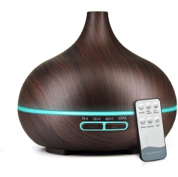 NA 550Ml Aroma Diffuser \w Remote Control Aromatherapy Ultrasonic Cool Mist Humidifier Essential Oil Diffuser 7 Color Led Change for Office Home