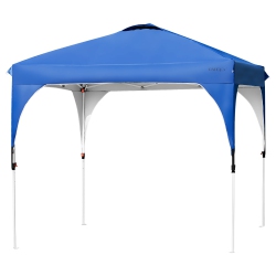 COSTWAY 10X10 Ft Outdoor Pop Up Tent Canopy Height Adjustable Sun Shelter W/ Roller Bag