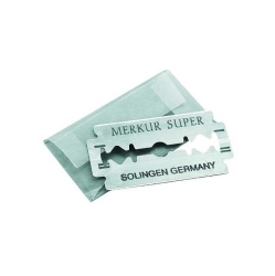MERKUR Super Double Edge Safety Razor Blades (Single Pack, 10 Blades/pack) In Platinum