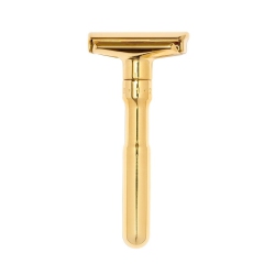 MERKUR Futur Adjustable Double Edge Safety Razor With Snap Closure In Gold