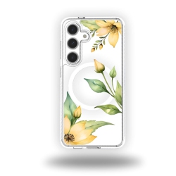 CASECO Samsung Galaxy S24 Wildflower Clear Case In Yellow