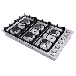 THOR KITCHEN 36 Inch Professional Drop-In Gas Cooktop With Six Burners-Tgc3601