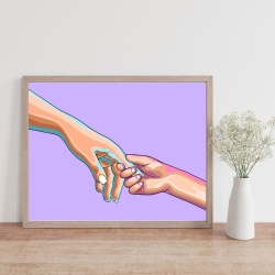 ANAYA ARTS Mother X Child By - 18" X 24" Art & Wall Décor Poster