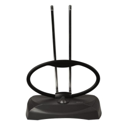 RCA Uhf/vhf Adjustable 48-Km (30-Mile) Rabbit Ear Indoor 4K HDtv Antenna - In Black