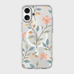 CASECO Magsafe Iphone 16 Easter Floral Clear Case