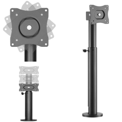 PRIMECABLES Pos Height Adjustable Desk Display Mount, Desktop Monitor Stand Pole Mount Holds Screen for 17" to 23" \w Vesa Mount 75 X 75MM And 100 X