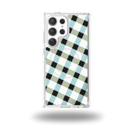 CASECO Samsung Galaxy S24 Ultra Clear Case - Dark Lattice Design