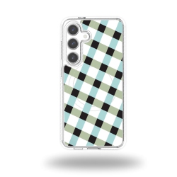 CASECO Samsung Galaxy S24 Clear Case - Dark Lattice Design