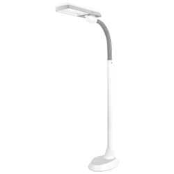 OttLite PivotingShade Traditional LED Floor Lamp - White