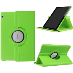 CSMART 【】 360 Rotating Pu Leather Stand Case Smart Cover for Huawei Mediapad T5 10 10.1" In Green