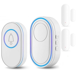 ISTAR Wireless Doorbell With 4 Remote Button And 433Mhz In Receiver, No Batteries Required for Over 58 Chimes