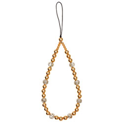 Case-Mate Beaded Phone Wristlet Chain -Gold/Clear