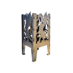 CURONIAN Dragon Fire Basket Rusting Steel