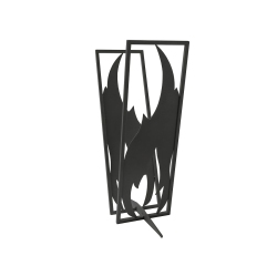 CURONIAN Log Rack Flame Powder Coated Steel In Black