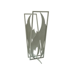 CURONIAN Log Rack Flame Powder Coated Steel In Silver