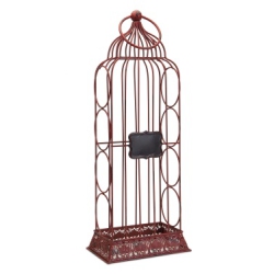 MELROSE 23.5" Birdcage With Chalkboard 4-Bottle Decorative Wine Rack Holder