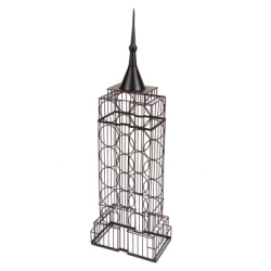 MELROSE 44" Big Ben Inspired 10-Bottle Decorative Wine Rack Holder