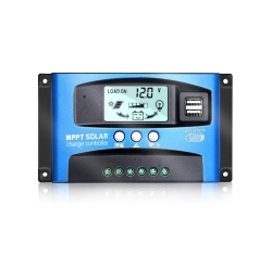 ISTAR Mppt Solar Charge Controller 100A 12V/24V Auto Solar Panel Intelligent Regulator With Dual USB Port Lcd Display for Lead Acid Batteries