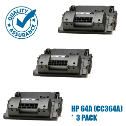 PRINTER PRO Compatible Replacement for 3 Pack HP 64A (Cc364A) /hp64A/hp64A/64A/cc364 Toner Cartridge for HP Printer Laserjet P4014N Laserjet P4015