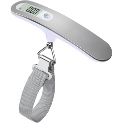 Arctic White with Backlit LCD Display Travel Portable Luggage Scale, Adventugo Digital Hanging Luggage Scale 