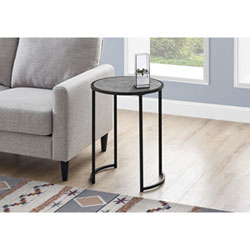Table D'appoint Ronde Contemporaine De Monarch - Blanc