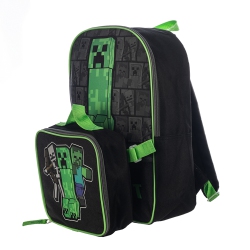 BIOWORLD Minecraft Backpack With Lunch Box for Boys