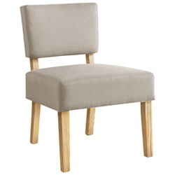 Monarch Fabric Armless Accent Chair - Taupe