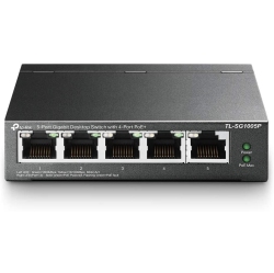 TP LINK Tp-Link 5 Port Gigabit Poe Switch 4 Poe Ports 56W, Desktop, Plug-And-Play (Tl-Sg1005P)