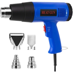 ISTAR 1800W 110V Dual Temperature Heat Gun Portable Hot Air Gun W/4 Nozzles for Heat Shrink Tubing, Wrapping Drying Painting In Blue