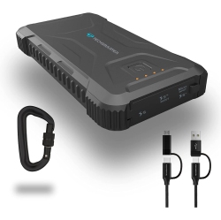 TECHSMARTER 20000Mah Rugged & Waterproof 18W USB-C Pd Power Bank. Camping & Outdoors Portable Charger for Iphone 14, 13, 12, 11, Samsung S22, S21