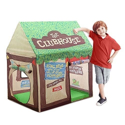 WILWOLFER Play Tents for Kids Clubhouse School Toy for Boys And Girls, Gift for Children Indoor Playhouse With Roll-Up Door And Windows
