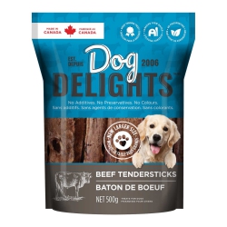 DOG DELIGHTS Beef Tendersticks Net 500G Dog Treats No Additives No Preservatives No Colours