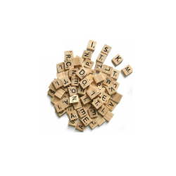SAG Wooden Scrabble Tiles Letters Numbers for Crafts Wood Alphabet Spelling Making