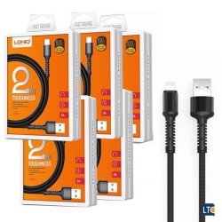 LDNIO for Iphones / Ipads| Ls-64 | 2M / 6 Feet| 2.4A Fast Charge USB Cable, Highspeed Transmission, Braided Cable