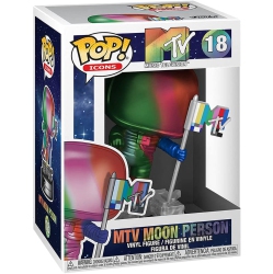 FUNKO Pop Icons Mtv 3.75 Inch Action Figure - Mtv Moon Person Rainbow #18
