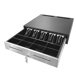 ADD CANADA 18" Pos Heavy Steel Cash Drawer With 5 Bill Slots Best Fit for Canadian & Us Bills, Removable Cash Tray, And 3-Position Lock