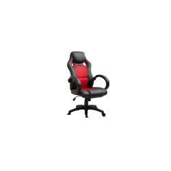 HOMCOM Ergonomic Rac Car Style Office Gaming Chair Hydraulic Computer Chair Black In Red