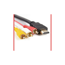 SAG HDMI to 3 Rca Phono White Yellow Cable Cord Av Audio Video Lead Universal Ca In Red