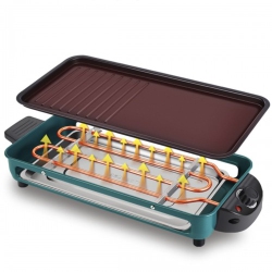 INTEXCA Portable Multifunctional Electric Grill W/ Non-Stick Cooking Surface Adjustable Temperature Knob