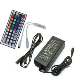SAG 44 Key Ir Remote Controller 3528 5050 RGB Led Strip Light 12V 6A Power Supply Ca