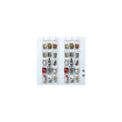 Hanging pantry organizer 15 Pocket standard door rod