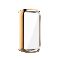 STRAPSCO Tpu Smart Watch Protective Case - Fitbit Luxe Protector - Gold In Yellow