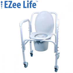 EZEE LIFE Economy Wheeled Commode - Lightweight (Ch1020)