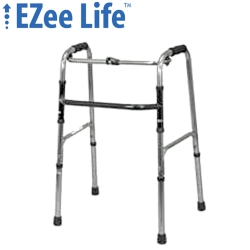 EZEE LIFE Folding Walker - Adult One Button - Pvc Hand Grips (Ch1082 - Pvc)