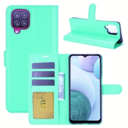 CSMART [Cs] Samsung Galaxy A12 / M12 / F12 Case, Magnetic Leather Folio Wallet Flip Case Cover With Card Slot In Teal