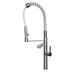 ANCONA Acero Pull-Down Single Handle Kitchen Faucet In Brushed Nickel