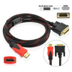 ISTAR HDMI to Dvi Cable Bi-Directional Nylon Braid Support 1080P Full Dvi-D Male to HDMI Male High Speed Adapter Cable Plated for Ps4, Ps3 HDMI